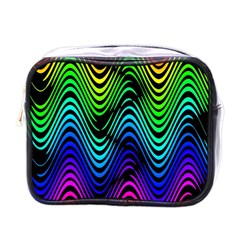 Abstract Rainbow Curves Pattern Mini Toiletries Bag (one Side) by Casemiro