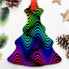 Abstract Rainbow Curves Pattern Ornament (christmas Tree) 