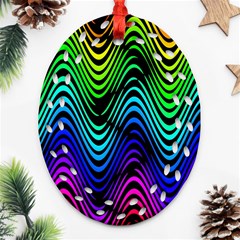 Abstract Rainbow Curves Pattern Ornament (oval Filigree)