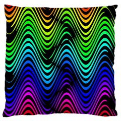 Abstract Rainbow Curves Pattern Large Cushion Case (one Side) by Casemiro