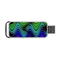 Abstract Rainbow Curves Pattern Portable Usb Flash (one Side) by Casemiro