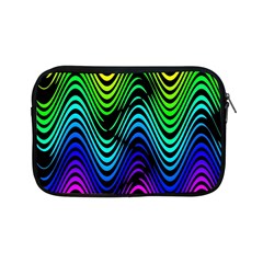 Abstract Rainbow Curves Pattern Apple Ipad Mini Zipper Cases by Casemiro