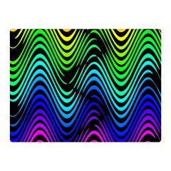 Abstract Rainbow Curves Pattern Double Sided Flano Blanket (mini)  by Casemiro