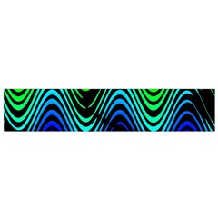 Abstract Rainbow Curves Pattern Small Flano Scarf