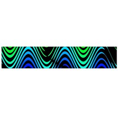 Abstract Rainbow Curves Pattern Large Flano Scarf 