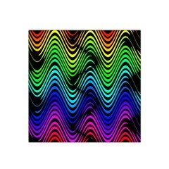 Abstract Rainbow Curves Pattern Satin Bandana Scarf by Casemiro