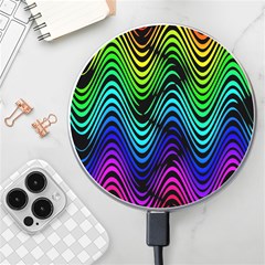 Abstract Rainbow Curves Pattern Wireless Charger by Casemiro