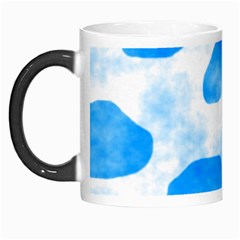 Cloudy Watercolor, Blue Cow Spots, Animal Fur Print Morph Mugs by Casemiro