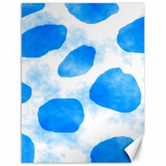 Cloudy Watercolor, Blue Cow Spots, Animal Fur Print Canvas 12  X 16  by Casemiro