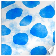 Cloudy Watercolor, Blue Cow Spots, Animal Fur Print Canvas 20  X 20  by Casemiro