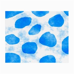 Cloudy Watercolor, Blue Cow Spots, Animal Fur Print Small Glasses Cloth (2 Sides) by Casemiro