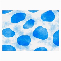 Cloudy Watercolor, Blue Cow Spots, Animal Fur Print Large Glasses Cloth (2 Sides) by Casemiro