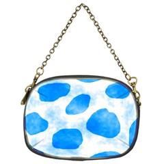 Cloudy Watercolor, Blue Cow Spots, Animal Fur Print Chain Purse (one Side) by Casemiro