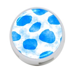 Cloudy Watercolor, Blue Cow Spots, Animal Fur Print 4-port Usb Hub (one Side) by Casemiro