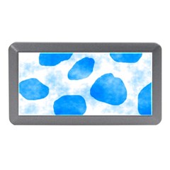 Cloudy Watercolor, Blue Cow Spots, Animal Fur Print Memory Card Reader (mini) by Casemiro