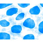 Cloudy watercolor, blue cow spots, animal fur print Deluxe Canvas 14  x 11  (Stretched) 14  x 11  x 1.5  Stretched Canvas