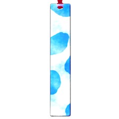 Cloudy Watercolor, Blue Cow Spots, Animal Fur Print Large Book Marks by Casemiro