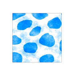 Cloudy Watercolor, Blue Cow Spots, Animal Fur Print Satin Bandana Scarf by Casemiro