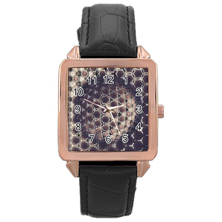 Trypophobia Rose Gold Leather Watch 