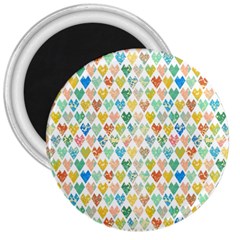 Multicolored Hearts 3  Magnets by SychEva