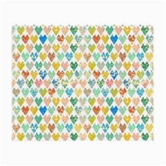 Multicolored Hearts Small Glasses Cloth (2 Sides) by SychEva