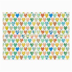 Multicolored Hearts Large Glasses Cloth (2 Sides) by SychEva