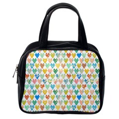 Multicolored Hearts Classic Handbag (one Side) by SychEva