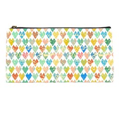 Multicolored Hearts Pencil Case by SychEva