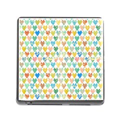 Multicolored Hearts Memory Card Reader (square 5 Slot) by SychEva