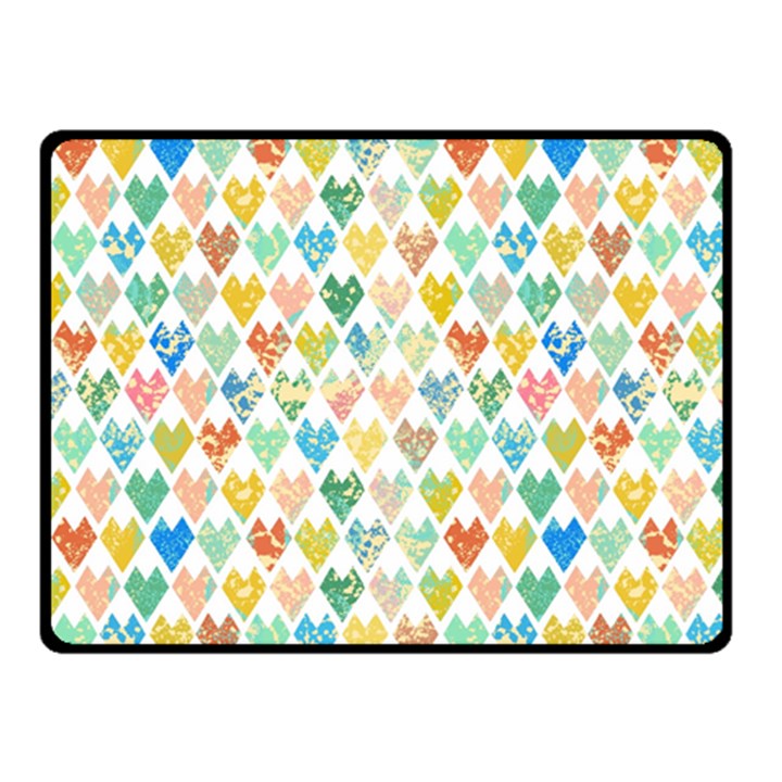 Multicolored Hearts Fleece Blanket (Small)