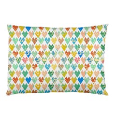 Multicolored Hearts Pillow Case (two Sides) by SychEva