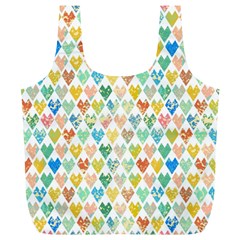 Multicolored Hearts Full Print Recycle Bag (xl) by SychEva