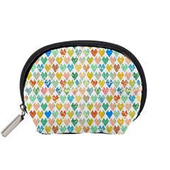 Multicolored Hearts Accessory Pouch (small) by SychEva