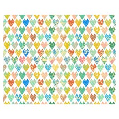 Multicolored Hearts Double Sided Flano Blanket (medium)  by SychEva