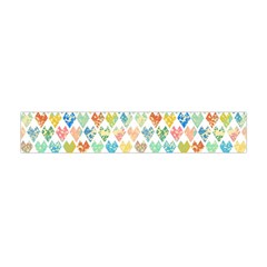 Multicolored Hearts Flano Scarf (mini) by SychEva