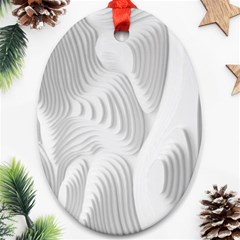 Illusion Waves Oval Ornament (two Sides) by Sparkle