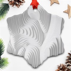 Illusion Waves Snowflake Ornament (two Sides) by Sparkle