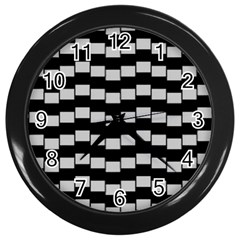 Illusion Blocks Wall Clock (black) by Sparkle