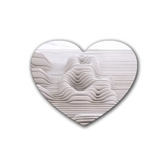 Illusion Waves Rubber Heart Coaster (4 Pack) by Sparkle