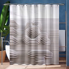 Illusion Waves Shower Curtain 60  X 72  (medium)  by Sparkle