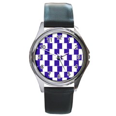 Illusion Blocks Round Metal Watch by Sparkle