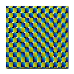 Illusion Waves Pattern Tile Coaster by Sparkle