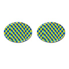 Illusion Waves Pattern Cufflinks (oval) by Sparkle