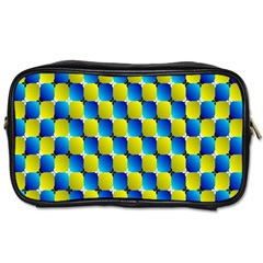 Illusion Waves Pattern Toiletries Bag (two Sides) by Sparkle