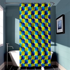 Illusion Waves Pattern Shower Curtain 36  X 72  (stall)  by Sparkle