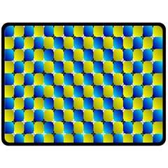 Illusion Waves Pattern Double Sided Fleece Blanket (large)  by Sparkle