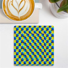 Illusion Waves Pattern Uv Print Square Tile Coaster  by Sparkle