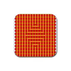 Illusion Blocks Pattern Rubber Coaster (square) by Sparkle