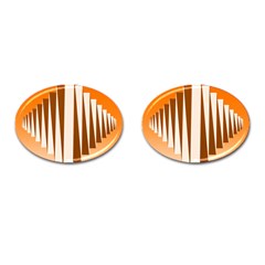 Lines Cufflinks (oval)