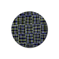 Blocks Illusion Rubber Coaster (round) by Sparkle